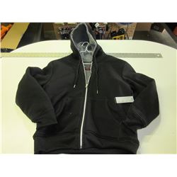 New Fleece lined Hoodie with Zippered front / size mens small womens med