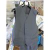 Image 2 : New Mens Braveman Suit Jacket / Vest / Pants and Tie / Charcoal size -