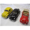 Image 1 : 1:18 scale 3 Volkswagon Bugs 1967, 1951 + 1951 Convertible (2 Maisto and Road Tough)