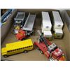 Image 1 : Box with assorted Semi Trucks, School Bus