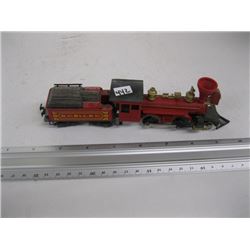 Red Steam Engine with K.C. ST. L.&C. wood car