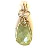 Image 2 : Artisan Created Prehnite Faceted Teardrop Sterling Silver Pendant