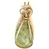 Image 3 : Artisan Created Prehnite Faceted Teardrop Sterling Silver Pendant