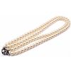Image 2 : Necklace Pearl White Beige Cream Multi 2 Strand Silver Designer 8mm 17" Japan