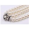 Image 4 : Necklace Pearl White Beige Cream Multi 2 Strand Silver Designer 8mm 17" Japan