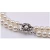 Image 6 : Necklace Pearl White Beige Cream Multi 2 Strand Silver Designer 8mm 17" Japan