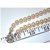 Image 7 : Necklace Pearl White Beige Cream Multi 2 Strand Silver Designer 8mm 17" Japan