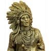 Image 5 : Indian with Feathered Headdress Holding an Ox Head Bronze Sculpture Statue Decor