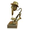 Image 3 : Signed Sax Saxophone Player Salutes Jazz and Rhythm and Blues Bronze Sculpture