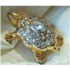 Image 2 : Vintage 80's Swan Logo Turtle Swarovski Super Sparkling Rhinestone Brooch