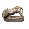 Image 1 : Wild Lion African Animal Bronze Sculpture Statue Figure
