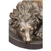 Image 3 : Wild Lion African Animal Bronze Sculpture Statue Figure