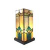 Image 1 : GREGORY Tiffany-glass Accent Pedestal 1 Light Mission table lamp 11" Tall