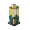 Image 2 : GREGORY Tiffany-glass Accent Pedestal 1 Light Mission table lamp 11" Tall