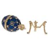 Image 3 : 4.8" Russian Coat Of Arms Blue Royal Inspired Russian Egg