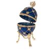Image 4 : 4.8" Russian Coat Of Arms Blue Royal Inspired Russian Egg
