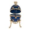 Image 5 : 4.8" Russian Coat Of Arms Blue Royal Inspired Russian Egg