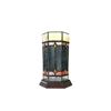 Image 2 : NEILSON Tiffany-glass Accent Pedestal 1 Light Mission table lamp 14" Tall