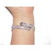 Image 3 : Flexible Silver Clear Rhinestone Crystal Bridal Bracelet Cuff