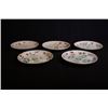 Image 1 : Republican Era, a set of five Famille-Rose "Floral" plates.