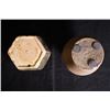 Image 3 : One "Flora" Hexagon Pottery Jar and One Pottery Jar in Screw Thread Shape.