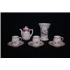 Image 1 : Germany porcelain tea sets for 3 & small teapot for 1 & vase for 1