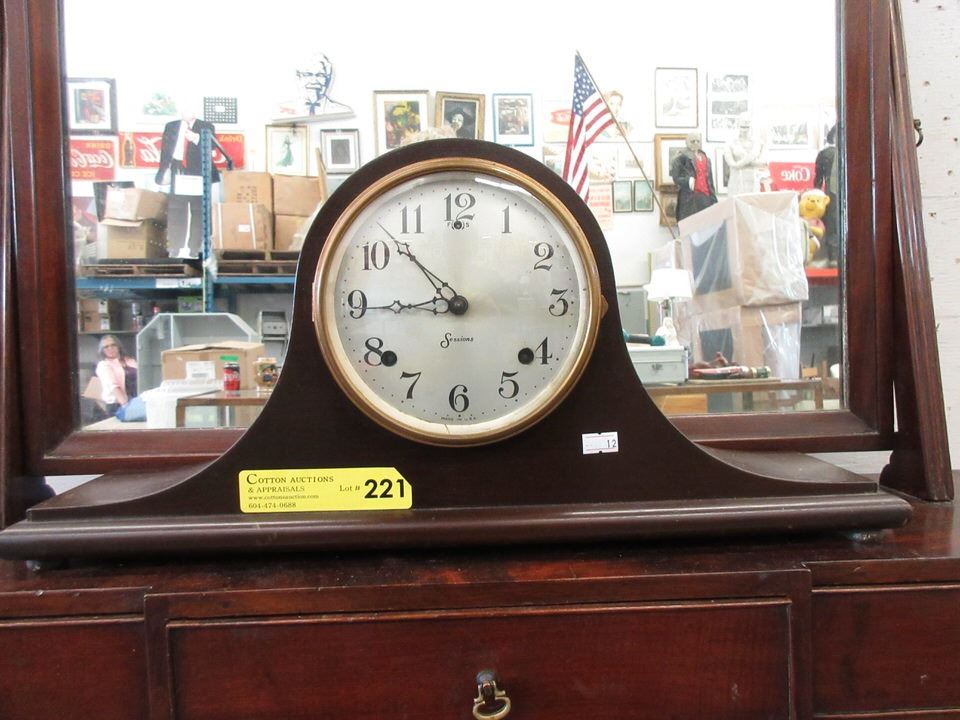 Sessions Wood Mantle Clock