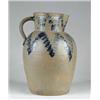 Image 1 : OVERSIZE STONEWARE BLUE DECORATED PITCHER.
