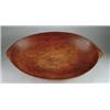 Image 1 : OUTSTANDING LARGE HANDLED STATE OF MAINE OVAL BOWL WITH RED STAIN.