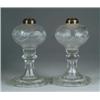 Image 1 : PAIR OF RARE BELLFLOWER FLUID LAMPS.