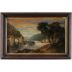 HENRY AUGUSTUS FERGUSON (American, 1845-1911) LITTLE FALLS ON THE MOHAWK RIVER, NEW YORK.