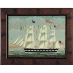 PETRUS CORNELIUS WEYTS (Belgian, 1799-1855) SHIP PORTRAIT OF THE “ONTARIO”.