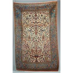 FINE SEMI-ANTIQUE ISFAHAN CARPET.