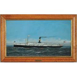 ANTONIO NICOLO GASPARO JACOBSEN (American, 1850-1921) SHIP PORTRAIT OF THE “HAMILTON”.