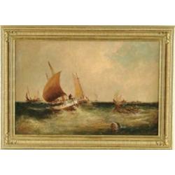 WILLIAM EDWARD WEBB (British, 1862-1903) ROUGH SEAS.