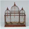 Image 1 : IMPORTANT AND RARE AMERICAN FANCY THREE DOME WOOD AND WIRE BIRDCAGE.