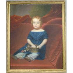 UNSIGNED (First half of the 19th Century) PORTRAIT OF A YOUNG GIRL.