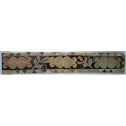 OUTSTANDING 19TH CENTURY HOOKED RUNNER.