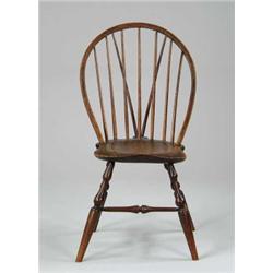 18TH BOWBACK BRACEBACK WINDSOR SIDE CHAIR.