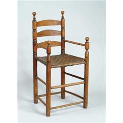 18TH CENTURY NEW ENGLAND WEAVERS CHAIR.
