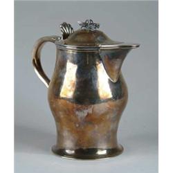 OUTSTANDING COIN SILVER COVERED PITCHER BY A & G WELLES.