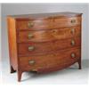 Image 1 : HEPPLEWHITE GRADUATED FOUR DRAWER MAHOGANY BOWFRONT CHEST.