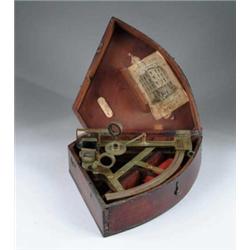 CASED BRASS SEXTANT BY SCHMALCALDER, LONDON.