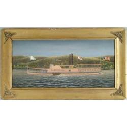 ATTRIBUTED TO ALBERT NEMETHY (American, 1920-) PORTRAIT OF THE SIDEWHEELER “R. L. STEVENS”.