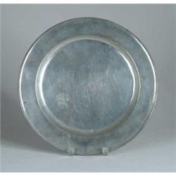 ENGLISH PEWTER CHARGER.