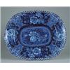 Image 1 : A BEAUTIFUL LARGE BLUE STAFFORDSHIRE PLATTER.