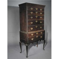 TWO-PART QUEEN ANNE 18TH CENTURY HIGHBOY.