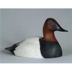 A VERY NICE ORNAMENTAL CARVED CANVASBACK DECOY.
