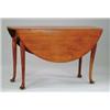 Image 1 : QUEEN ANNE MAPLE OVAL TOP  DROP LEAF TABLE.