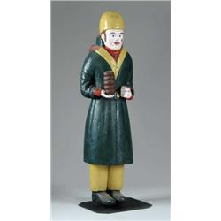 PAINTED AND CARVED CIGAR STORE FIGURE OF A TURK.